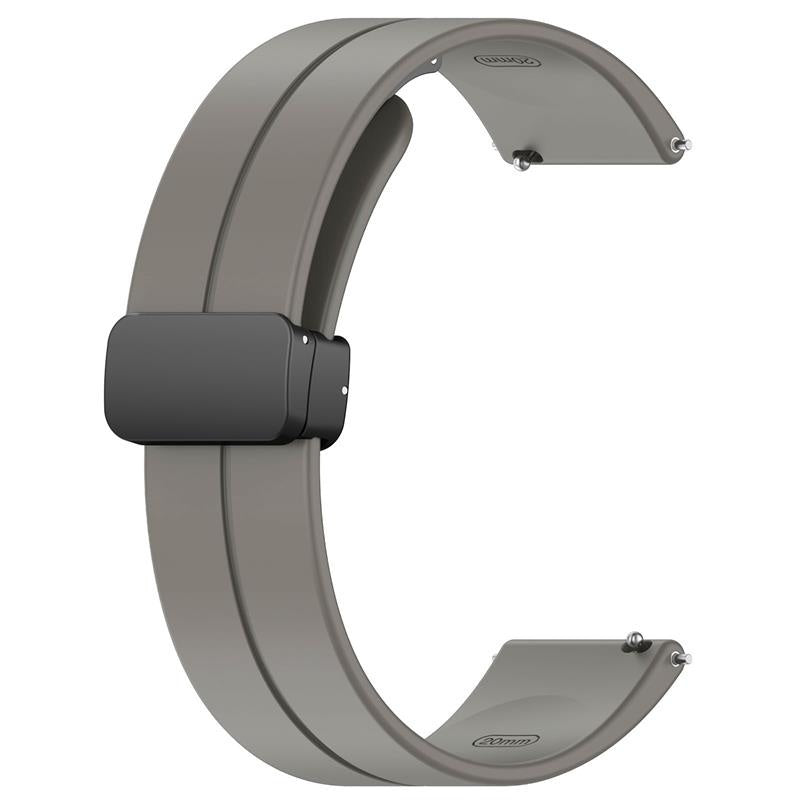 D-Buckle Silicone Strap, dark grey, without a watch, 3/4 front view