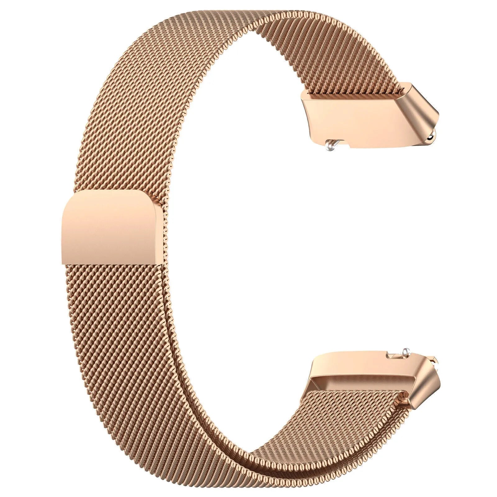 Milanese Strap, rose gold, without a watch, 3/4 front view