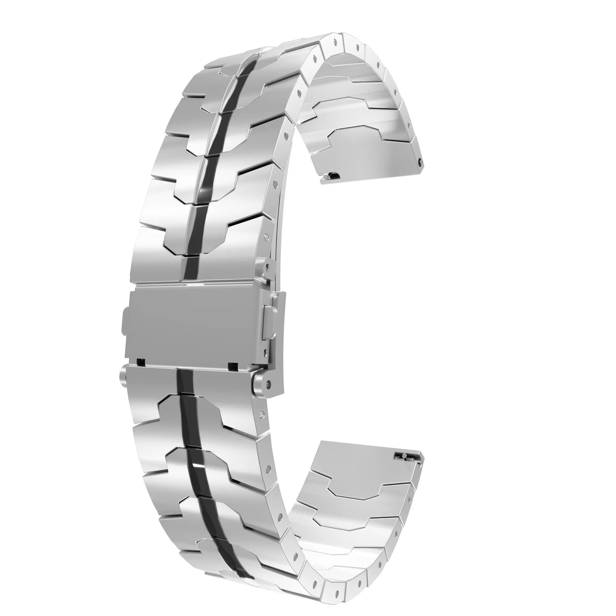 Amazfit GTS 2 Robustes Stahlarmband (Silber/Schwarz)