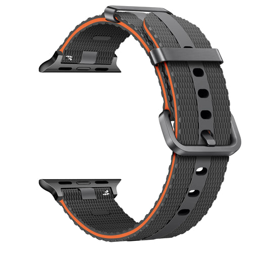 Apple Watch Silikon Active Armband (Hellgrau/Orange)