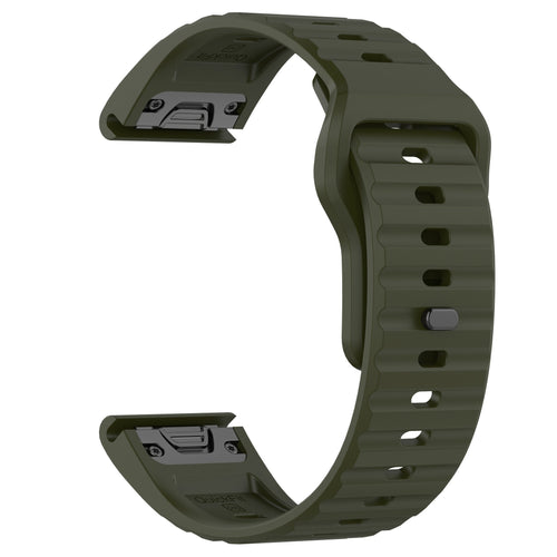 Garmin Quatix 8 Pro - 47mm Outdoor Silikonarmband (Armeegrün)