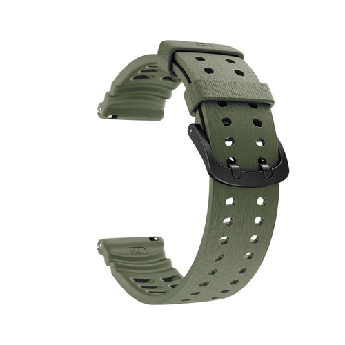 Polar Grit X2 Pro Silicone Grain Strap (Army Green)