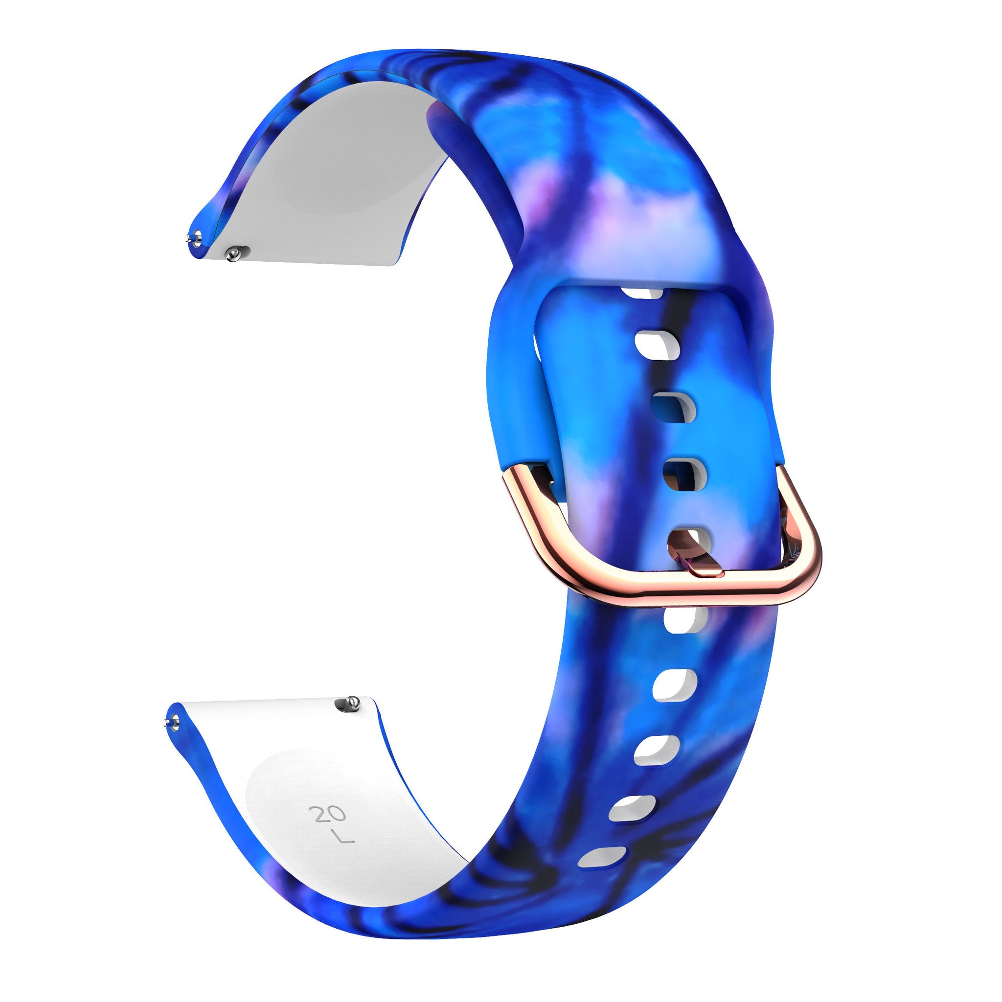 Print Silicone Strap, without a watch, 3/4 front view