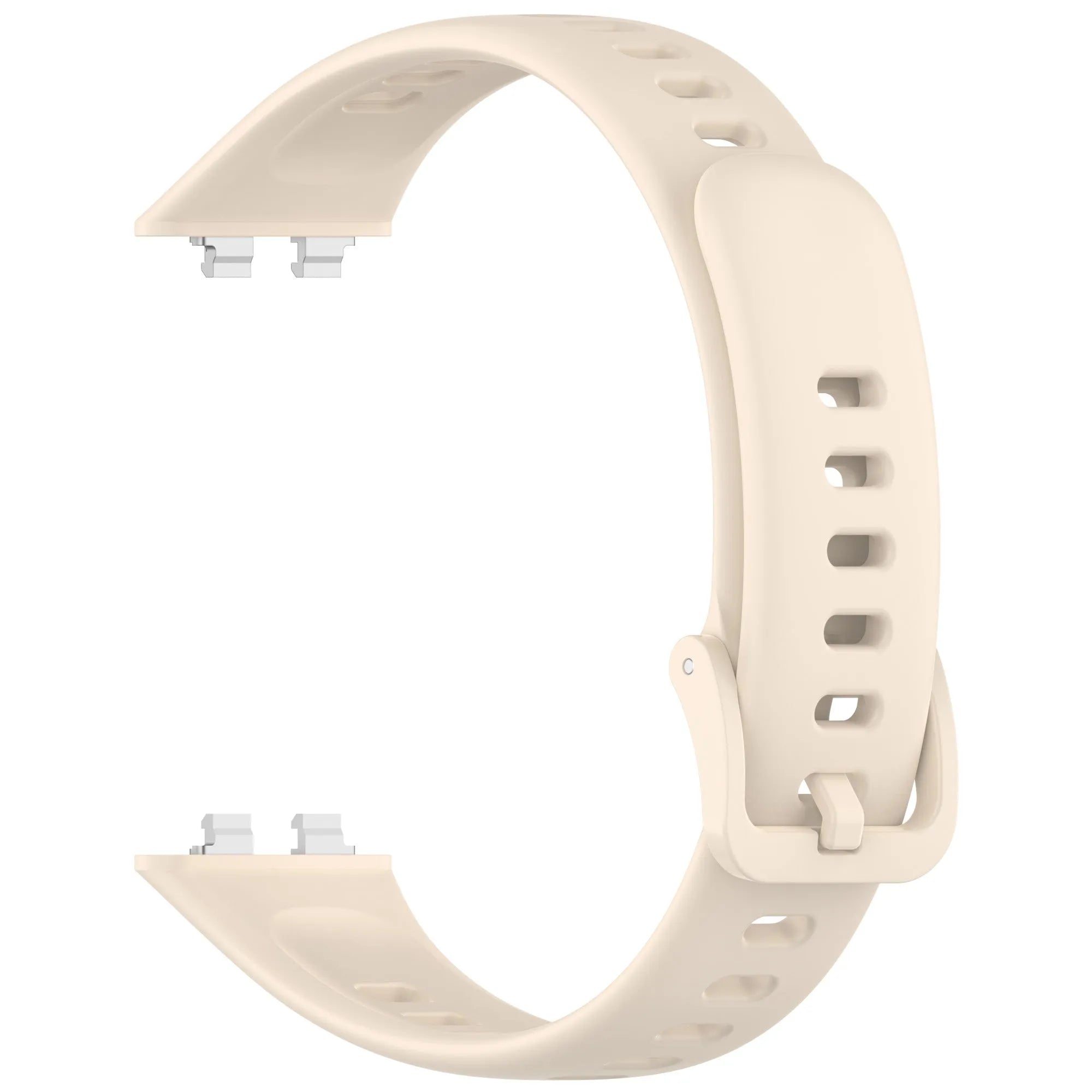 Silicone Strap, beige, without a watch, 3/4 front view
