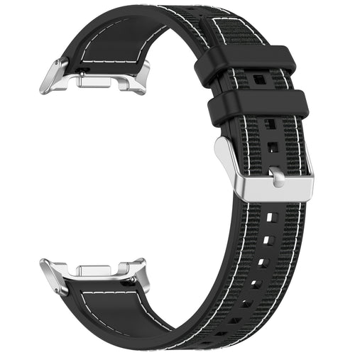 Samsung Galaxy Watch 8 - 44mm Hybrid Nylonarmband (Schwarz)