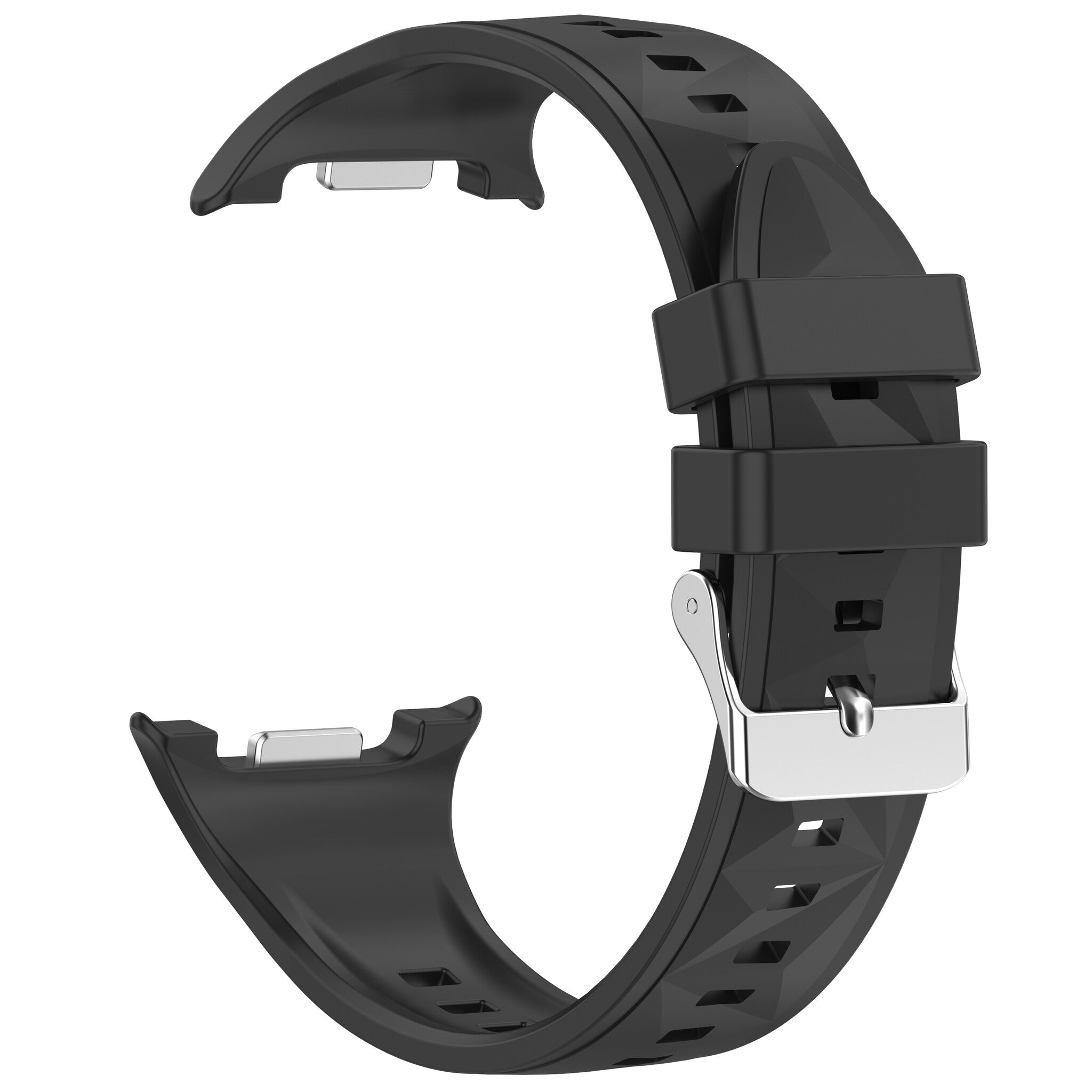 Samsung Galaxy Watch 9 - 44mm Silikonarmband in Diamantoptik (Schwarz)