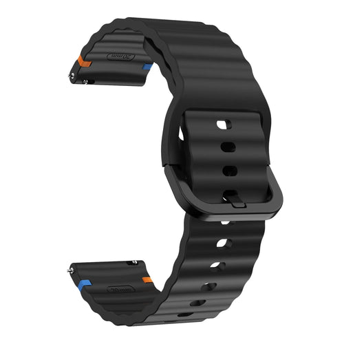 OnePlus Watch 3 Wave Silikonarmband (Schwarz)