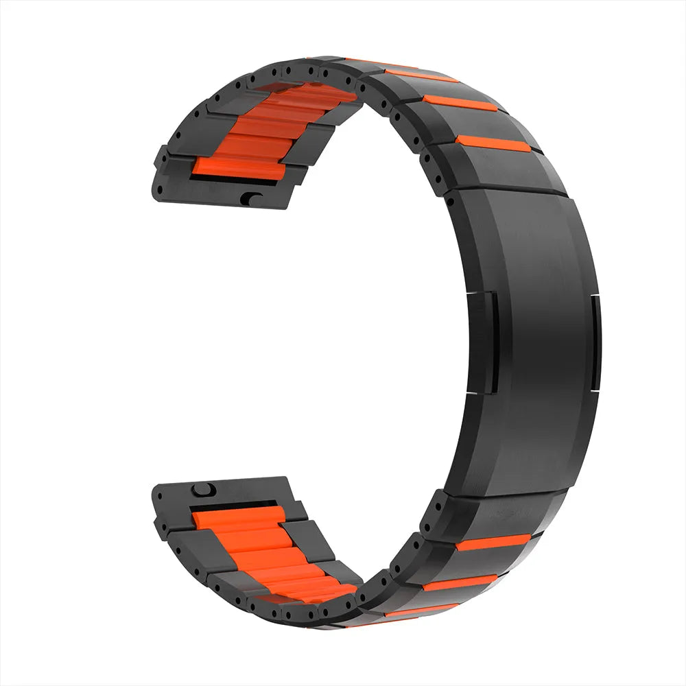 Polar Grit X2 Pro 'One Push' Stahl-Hybridarmband (Schwarz/Orange)
