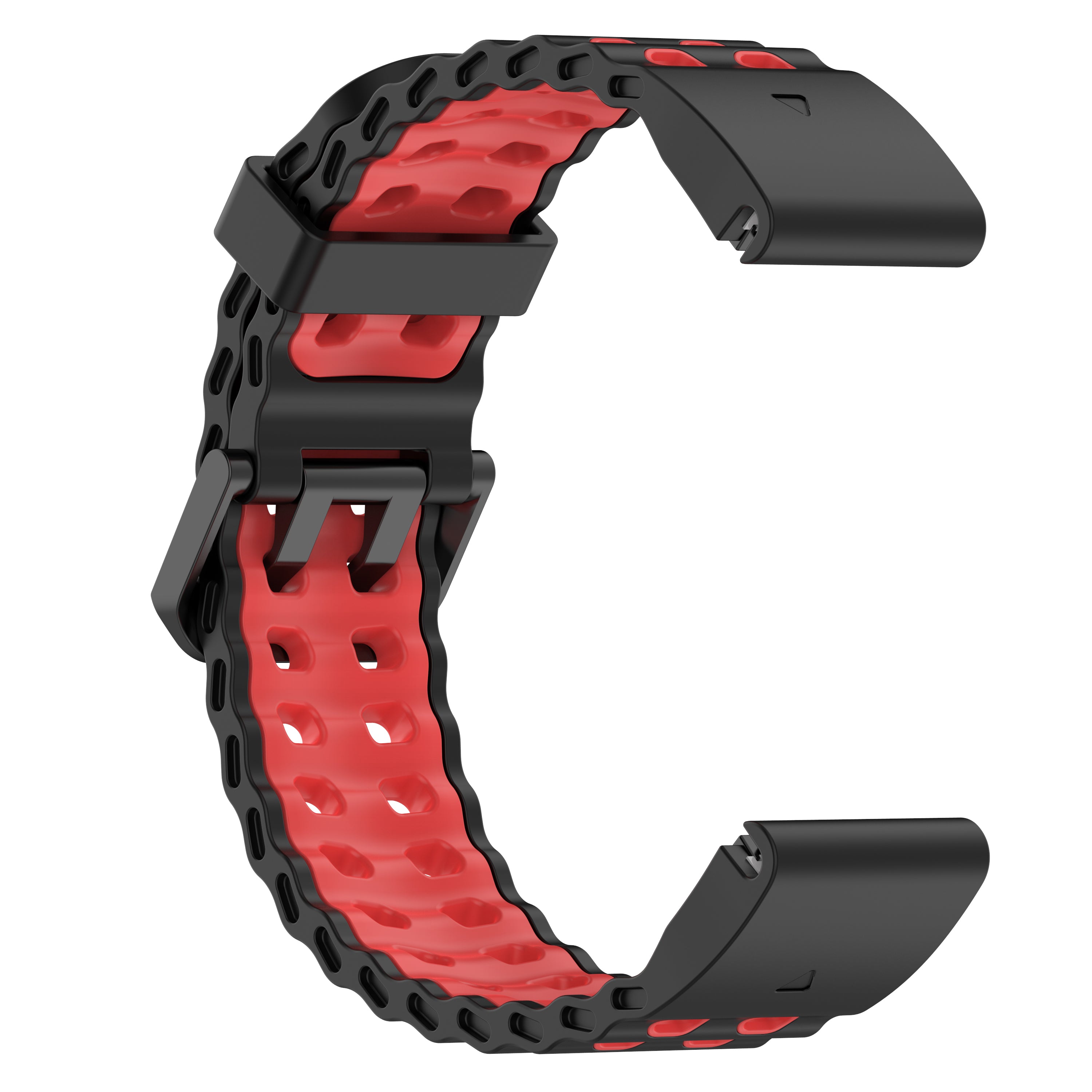 Garmin Tactix 7 Pro Wave Sport Strap (Black/Red)