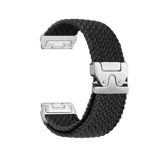 Garmin Approach S62 Braided Strap P-Buckle (Black with Silver)