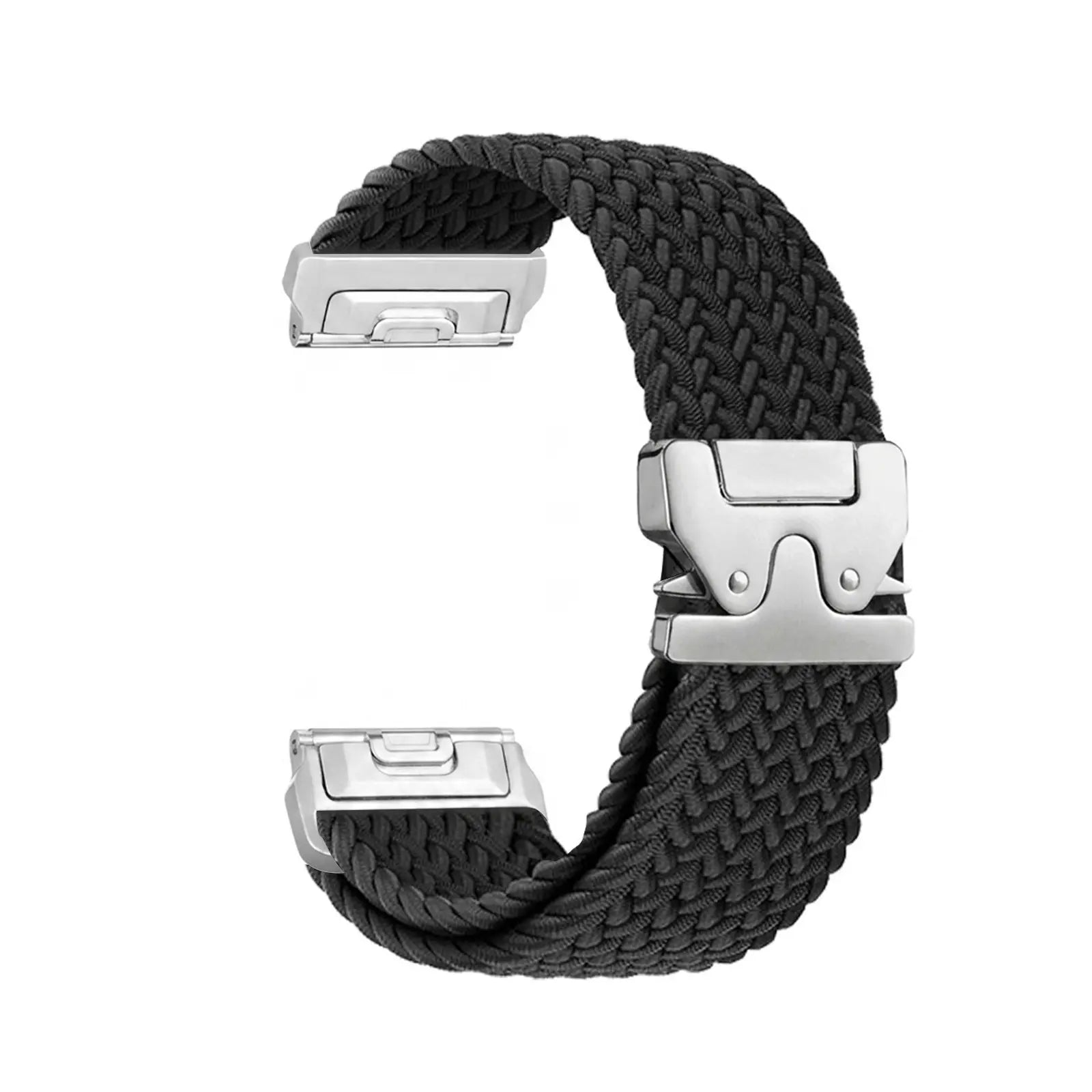 Garmin Approach S62 Braided Strap P-Buckle (Black with Silver)