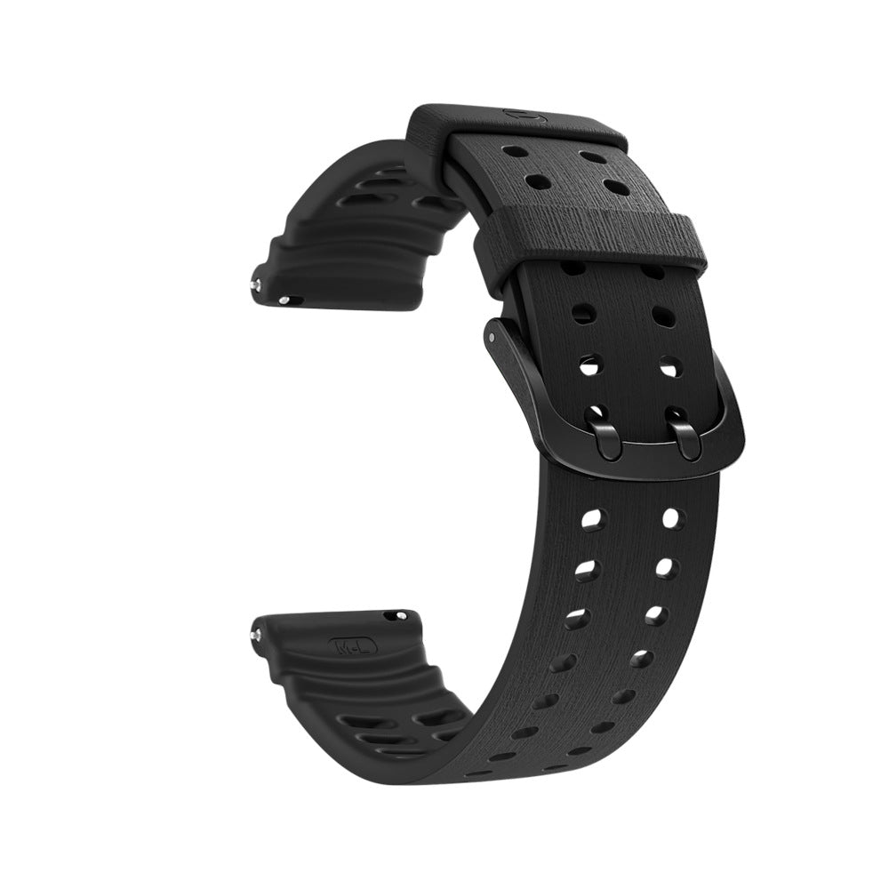 Polar Street X Gebürstetes Silikonarmband (Schwarz)