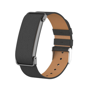 Litchi Leather Strap, black, without a watch, 3/4 front view