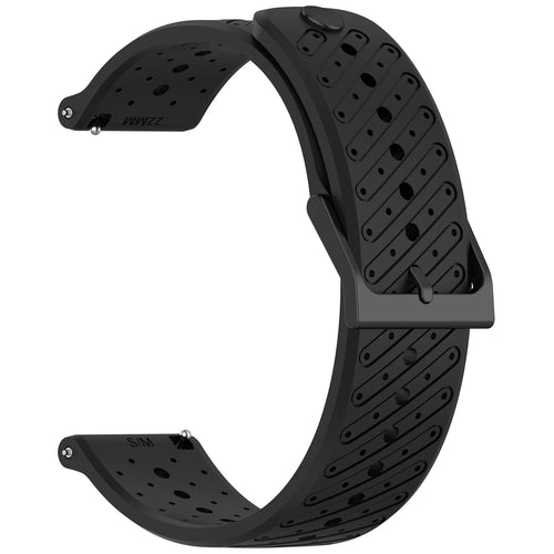 Suunto Nautic S Gestreiftes Silikonarmband (Schwarz)