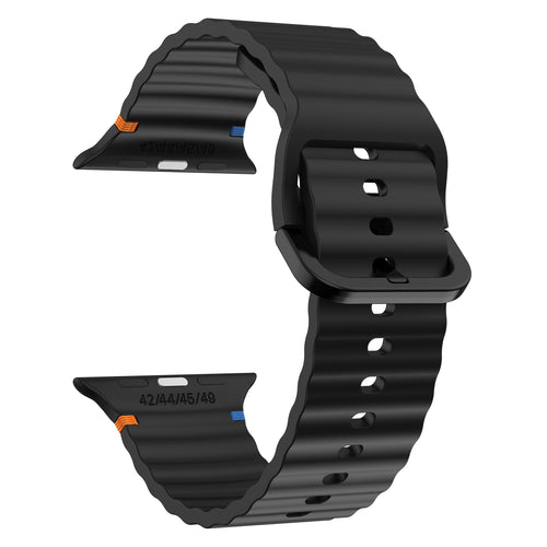 Apple Watch Ultra Wave Silikonarmband (Schwarz)