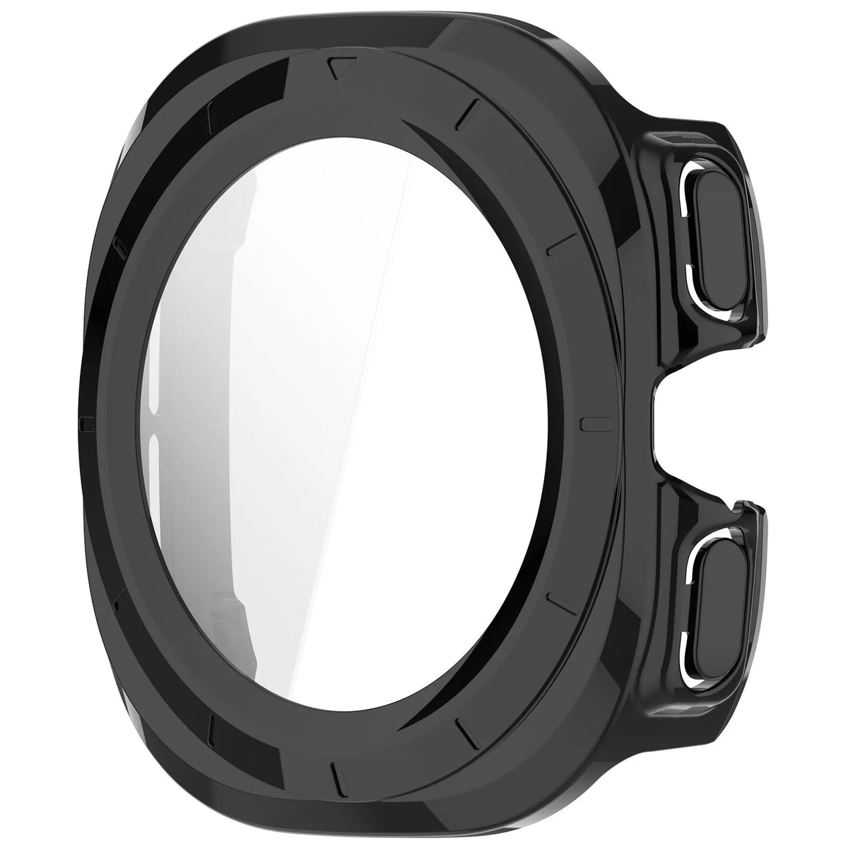 Samsung Galaxy Watch Ultra 2 Hartschalenhülle mit Glas (Schwarz)