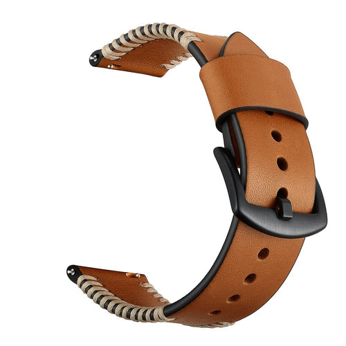 Polar Grit X Stitched Lederarmband (Braun)