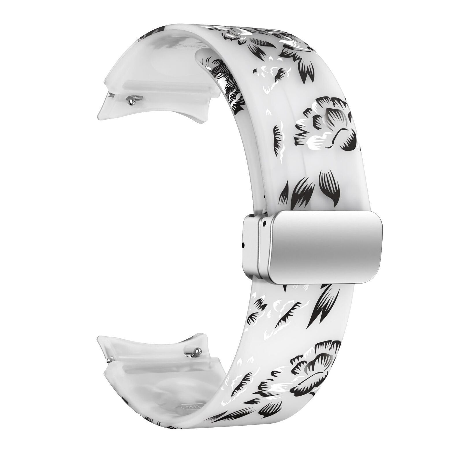 Silicone Magnetic Patterned Strap, without a watch, 3/4 front view