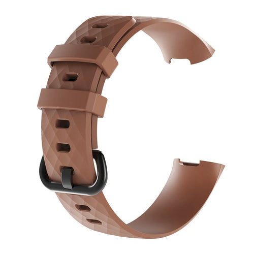 Silicone Strap, brown, without a watch, 3/4 front view