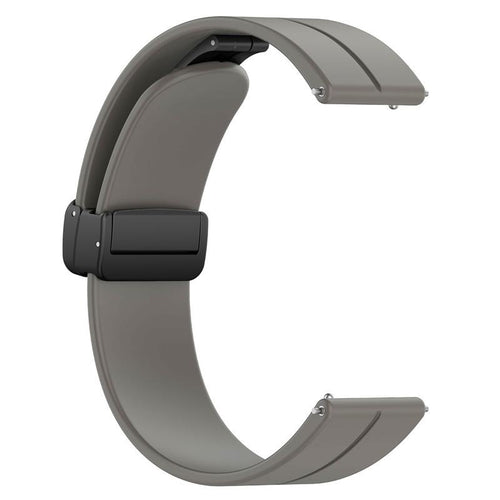 D-Buckle Silicone Strap, dark grey, without a watch, 3/4 front view
