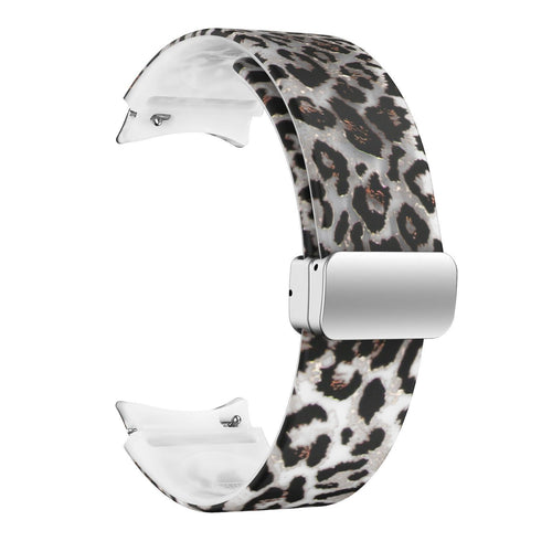 Silicone Magnetic Patterned Strap, without a watch, 3/4 front view