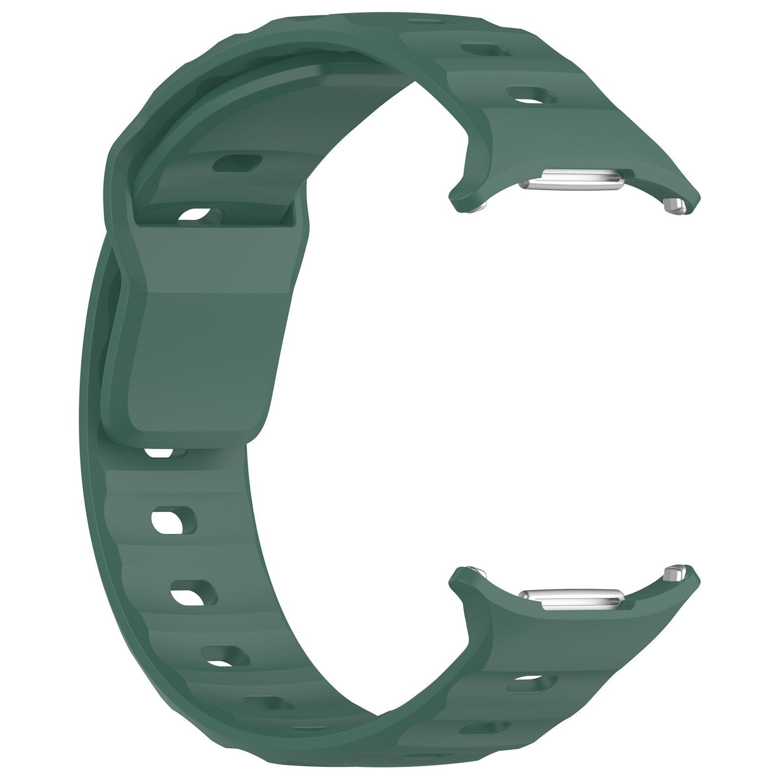 Outdoor Silicone Strap, dark green, without a watch, 3/4 front view