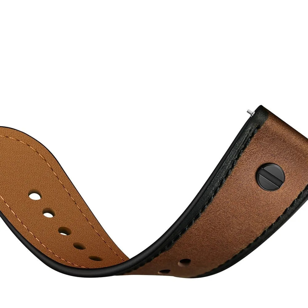 Suunto Race (S) Lederarmband mit Schraube (Dunkelbraun)