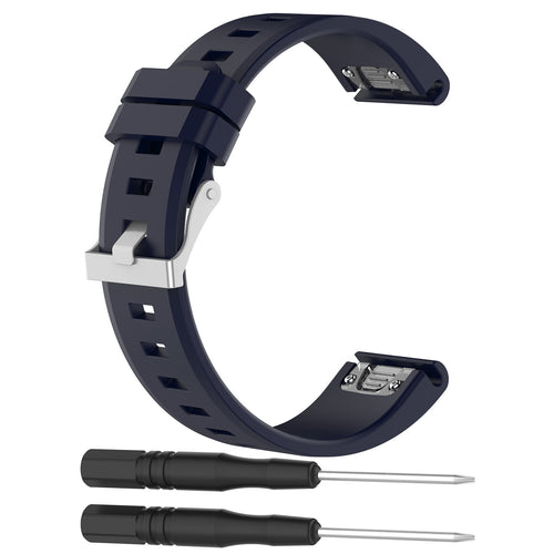Garmin Approach S70 - 42mm Glänzendes Silikonarmband (Dunkel Blau)