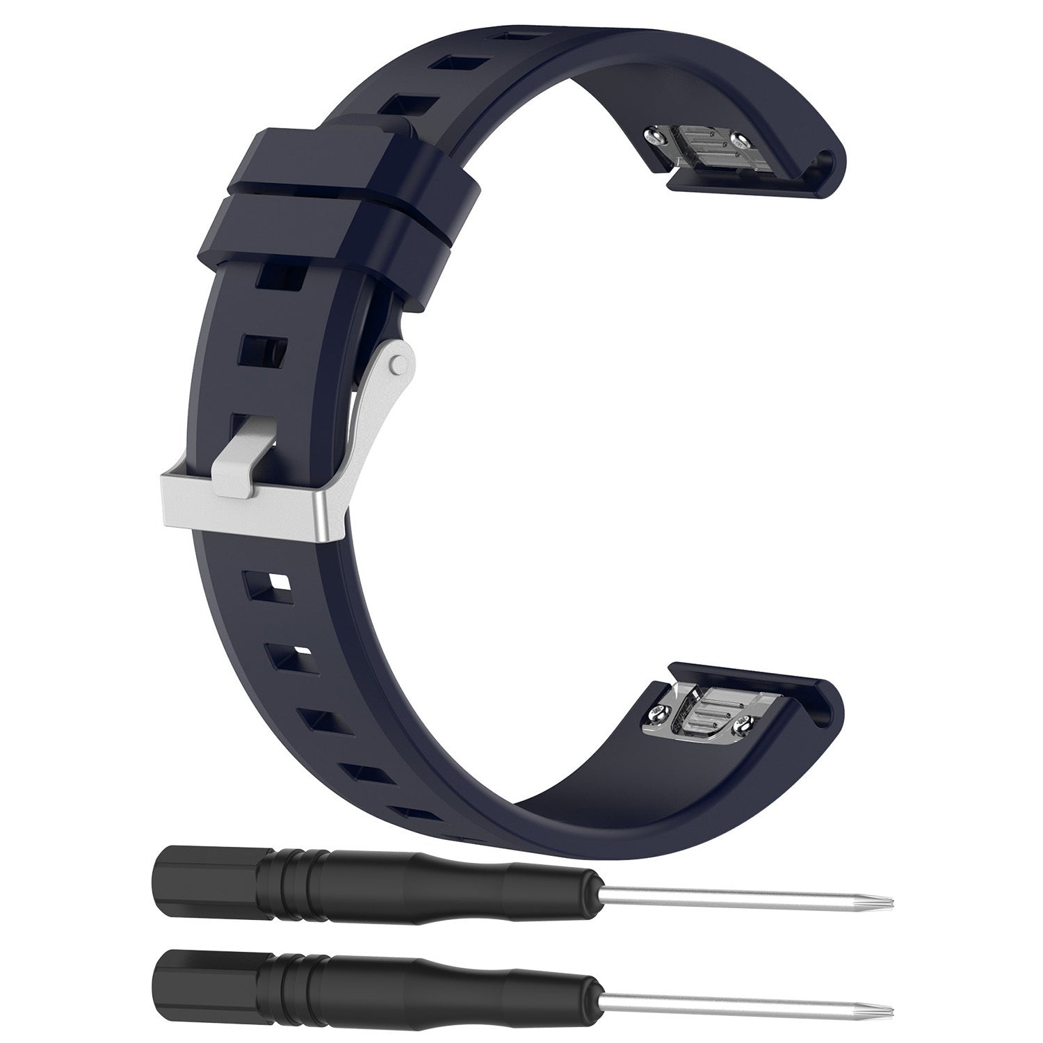 Garmin Approach S70 - 42mm Glänzendes Silikonarmband (Dunkel Blau)