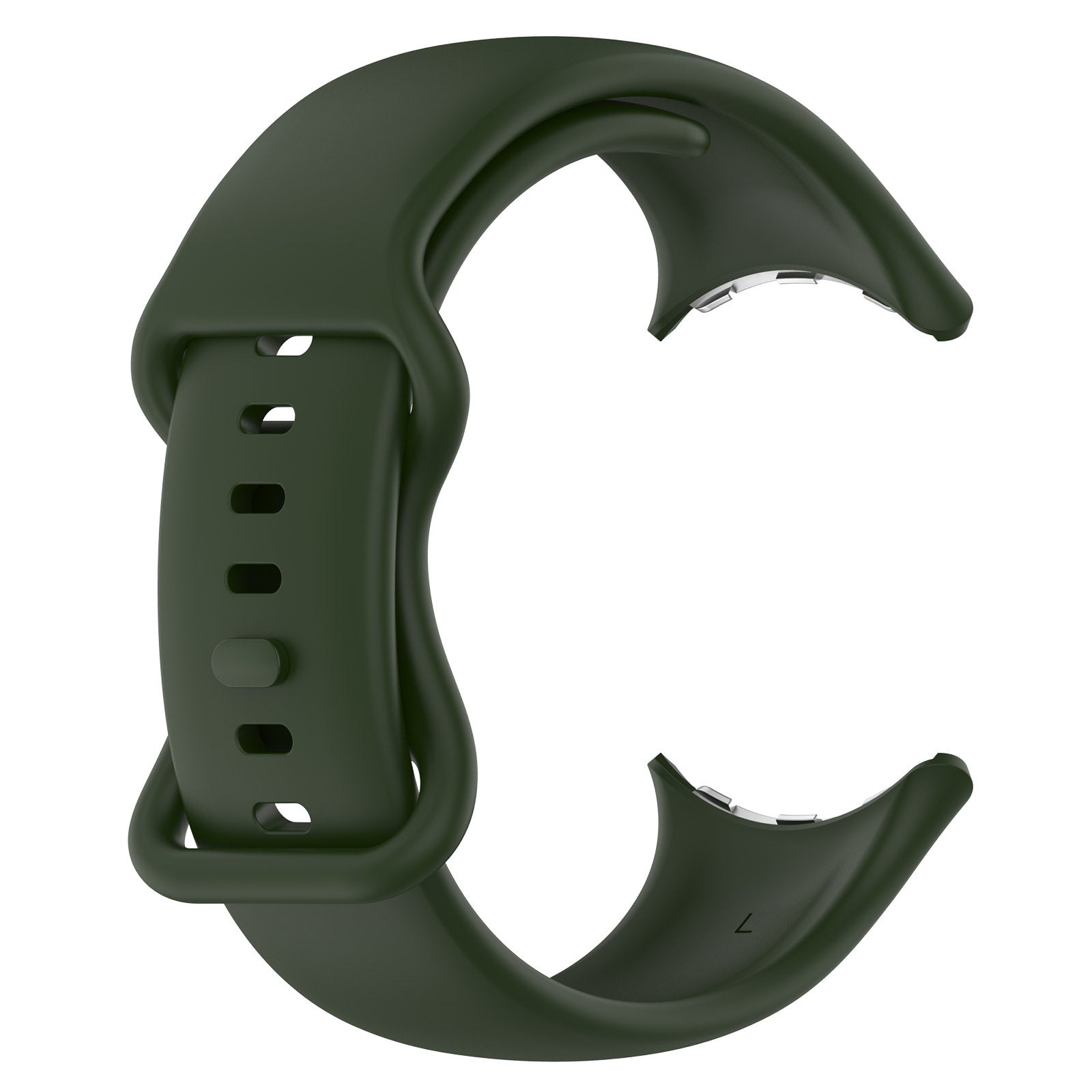 Google Pixel Watch 4 - 45mm Klassisches Silikonarmband (Dunkel Grün)