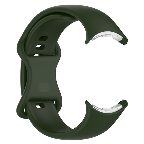 Silicone Classic Strap, green, without a watch, 3/4 front view