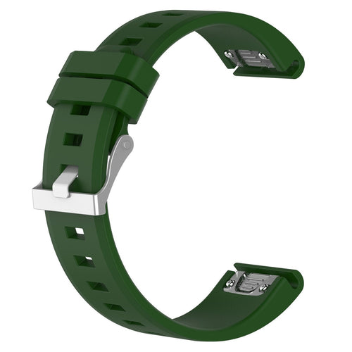 Garmin Instinct Glänzendes Silikonarmband (Armeegrün)