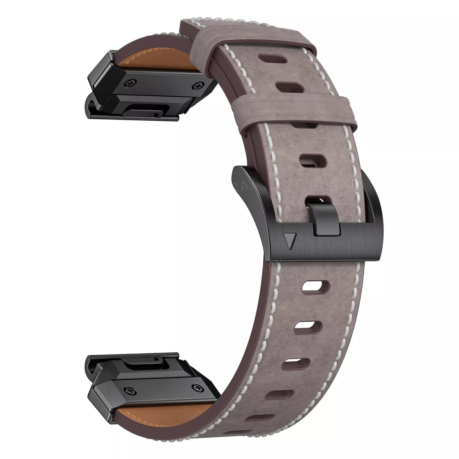 Garmin Approach S62 Echtes Lederarmband (Grau)