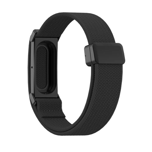 Nylon Strap with D-buckle, black, without a watch, 3/4 front view