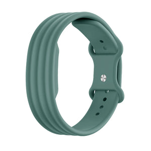 Silicone Strap 'Classic', viridian, without a watch, 3/4 front view