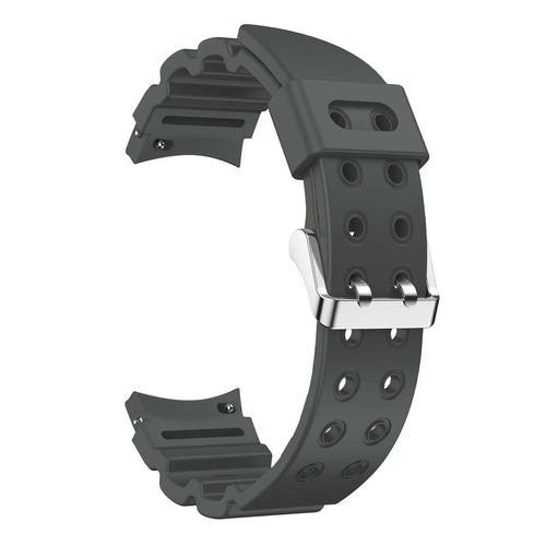 Silicone Strap 'Armour', dark grey, without a watch, 3/4 front view