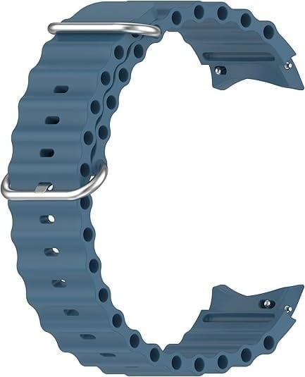 Silicone Ocean Strap, grey-blue, without a watch, 3/4 front view