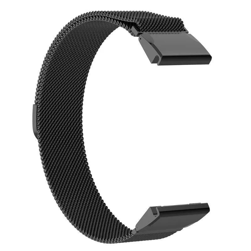 Milanese Strap, black, without a watch, 3/4 front view
