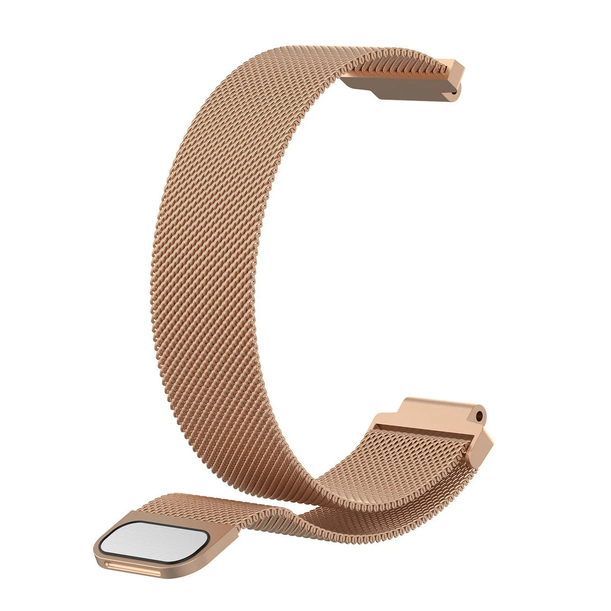 Milanese Strap, rose gold, without a watch, 3/4 front view