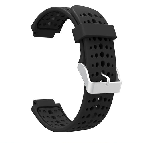 Silicone Strap, black, without a watch, 3/4 front view