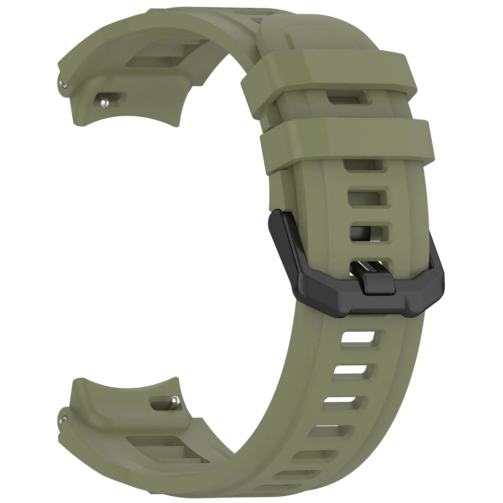 Silicone Strap, dark green, without a watch, 3/4 front view