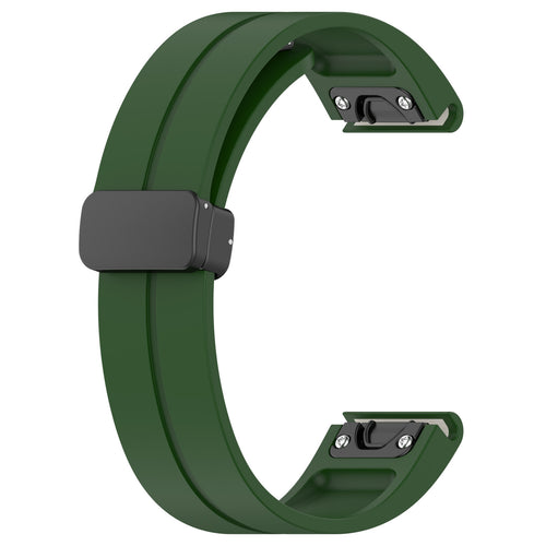 Garmin Forerunner 965 D-Buckle Silicone Strap (Army Green)