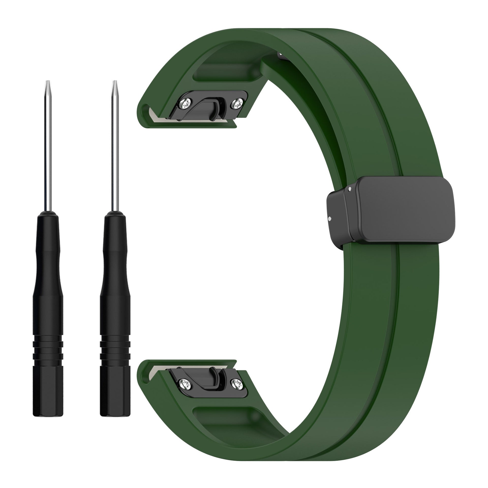 Garmin Tactix 7 Pro D-Buckle Silicone Strap (Army Green)