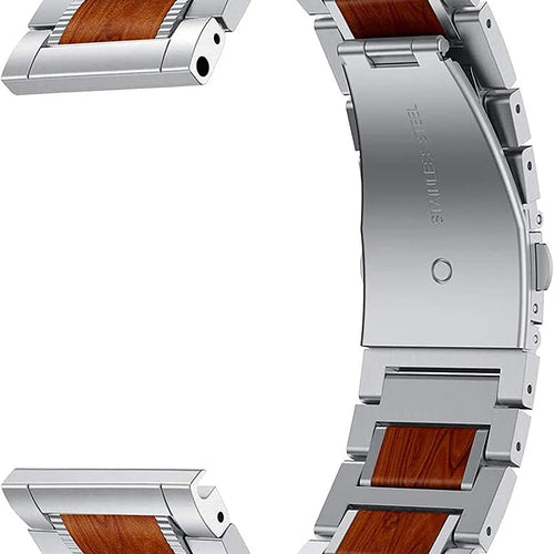 Gard Pro Health Smartwatch 3 - 48mm Holz-/ Stahlarmband (Silber)