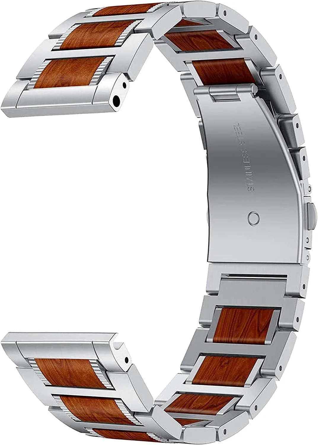 Gard Pro Health Smartwatch 3 - 48mm Holz-/ Stahlarmband (Silber)