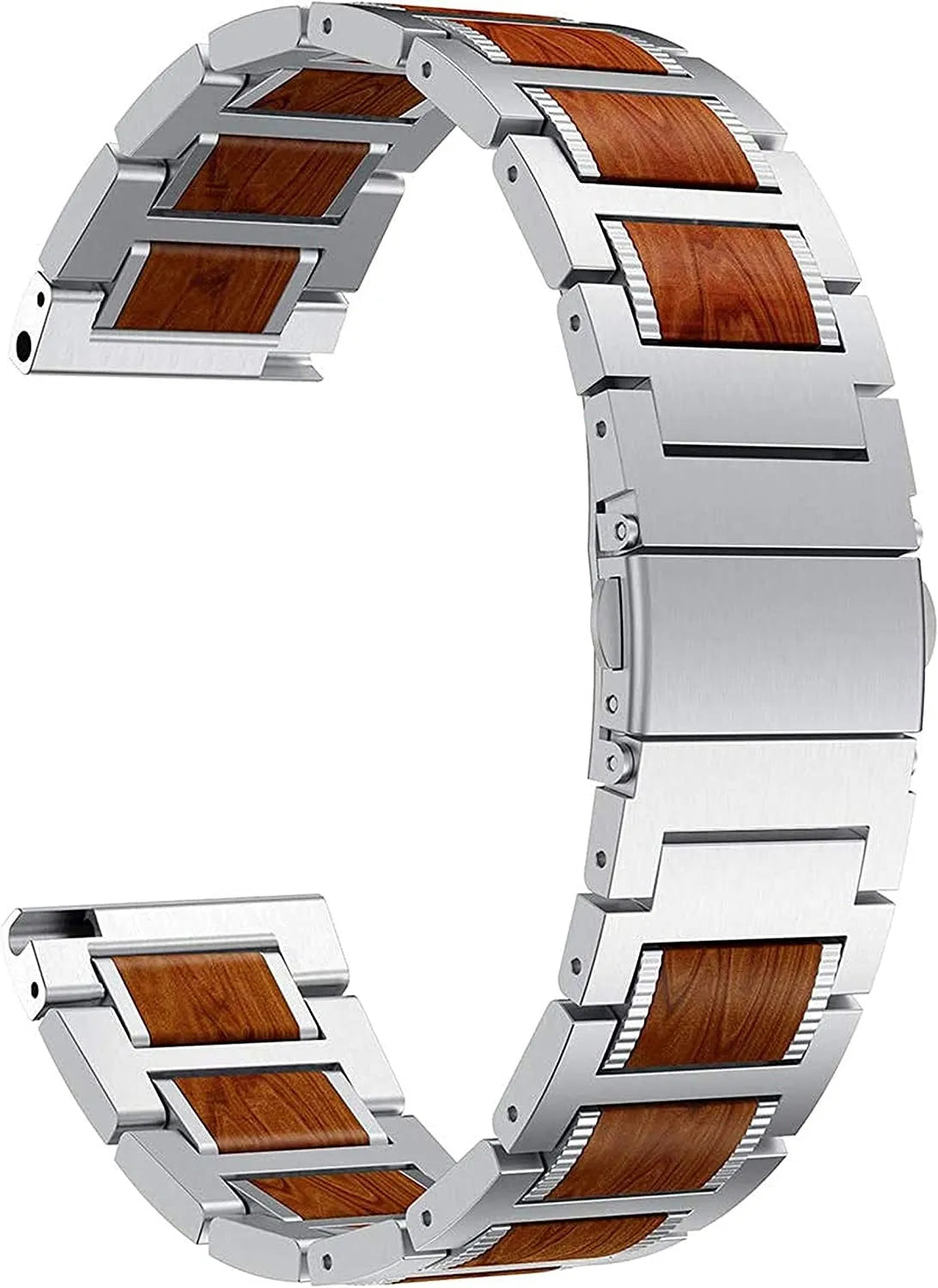 Gard Pro Health Smartwatch 3 - 48mm Holz-/ Stahlarmband (Silber)