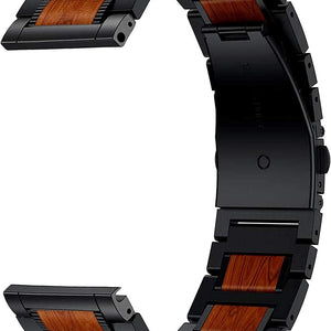 Garmin Forerunner 265 Wooden / Steel Strap (Black)