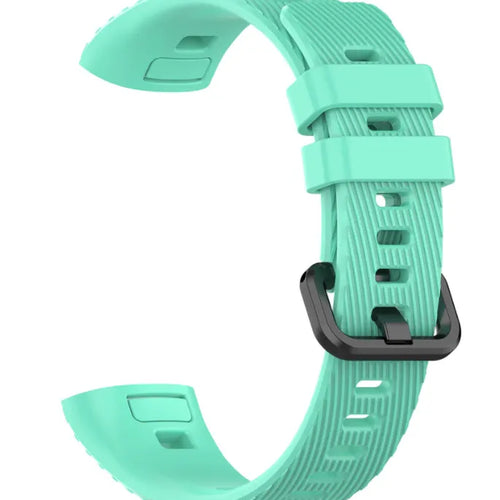 Silicone Strap, aqua, without a watch, 3/4 front view