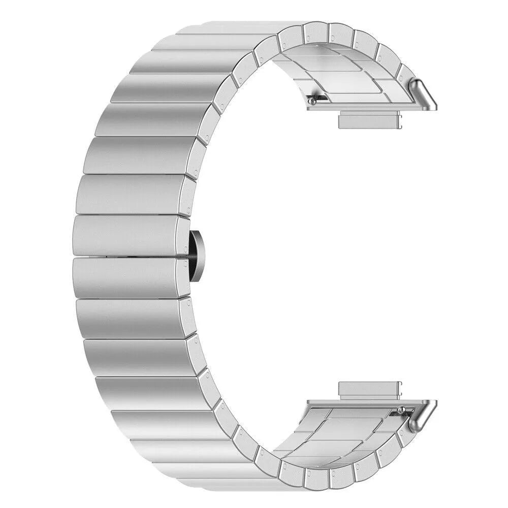 Metal Strap, silver, without a watch, 3/4 front view