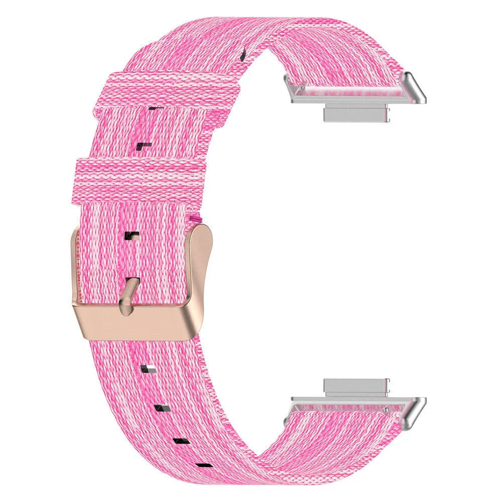 Nylon Buckle Strap, pink, without a watch, 3/4 front view